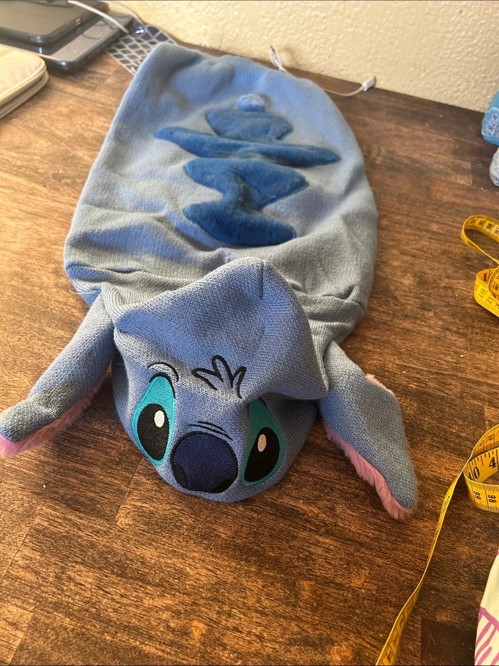 Disney Stitch Blue Plush Pet Hoodie